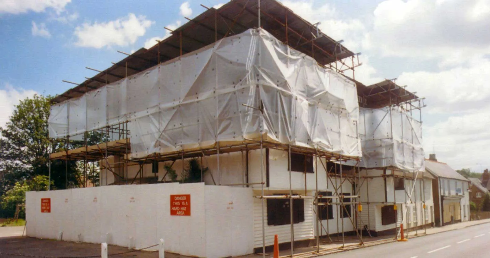 Burnt trusses investigated at The Bull Watton-at-Stone by David French Partnership