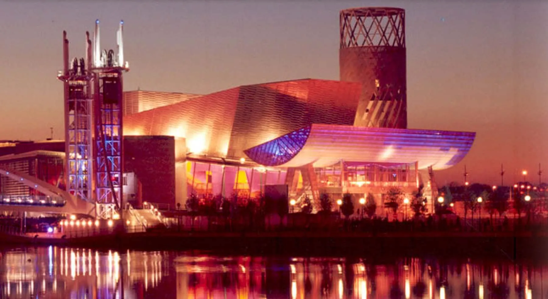 The Lowry Centre, Salford. Arts centre by James Stirling and Michael Wilford. David French Partnership structural engineers