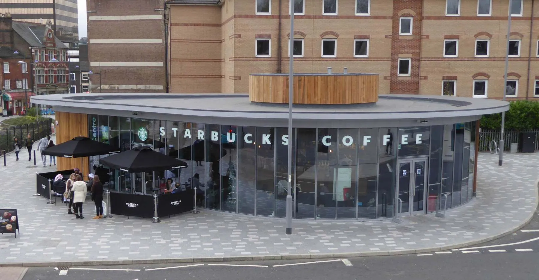 Luton Station Travel Centre. Structural design for Luton Borough Council. David French Partnership structural engineers