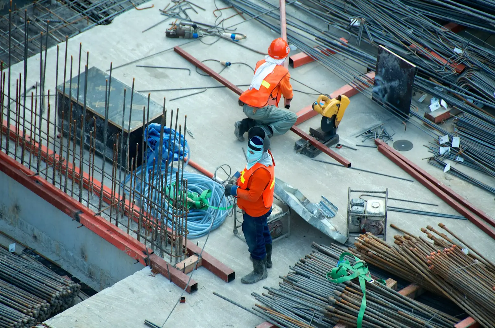 Reinforced concrete construction site, civil and structural engineering services David French Partnership