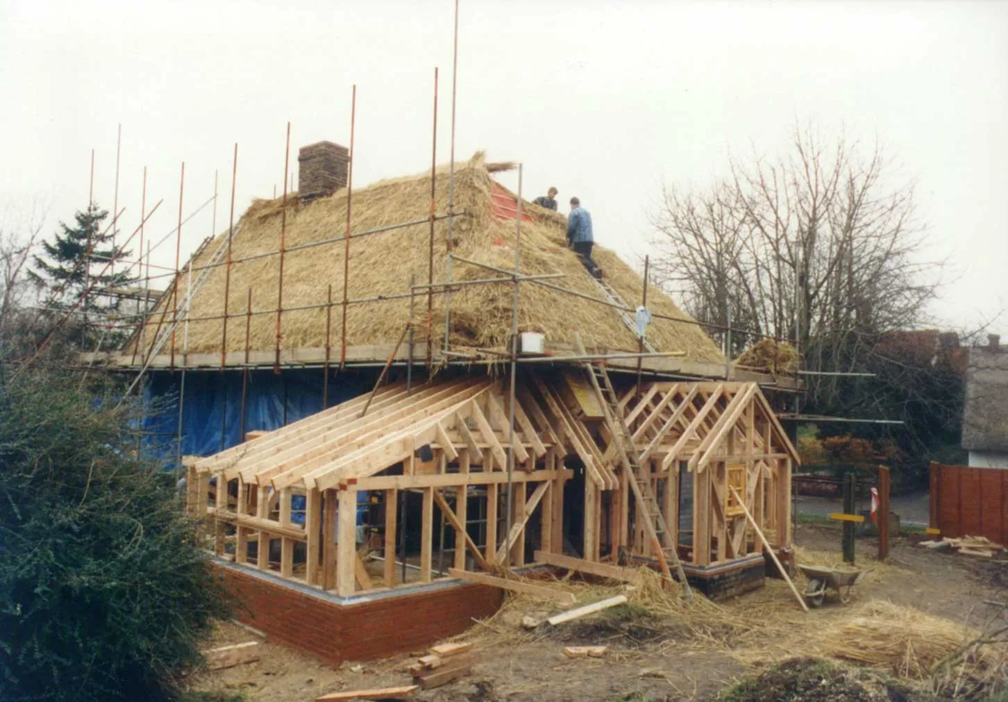 Oak framing matching original details at the Three Tuns by David French Partnership