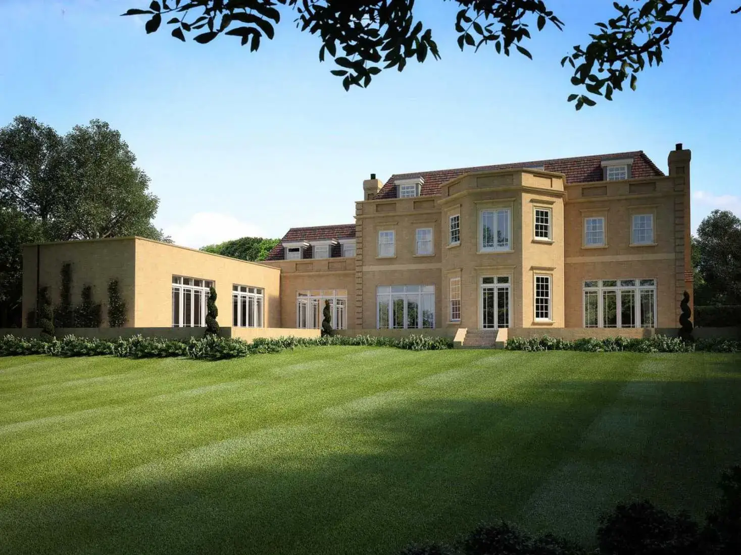 Three storey replacement house with multi-car garage engineered by David French Partnership